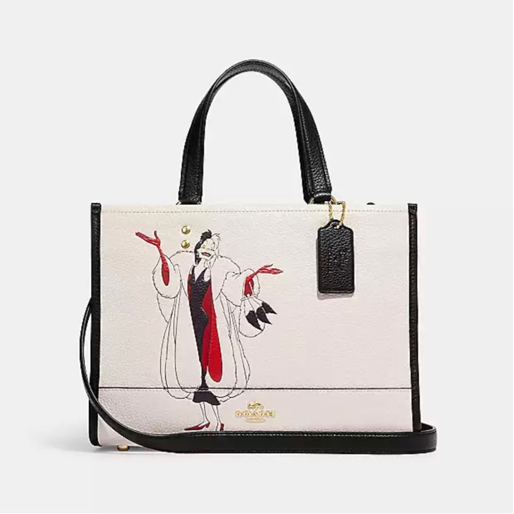 Disney X Coach Dempsey Carryall With Cruella Motif NWT